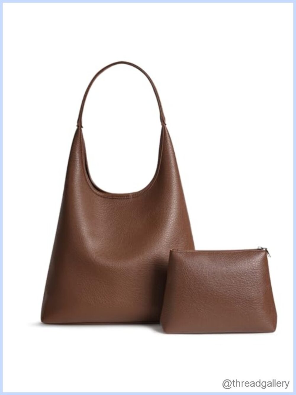 Vegan Leather Hobo Bag Set Large Slouchy Shoulder Purse Everyday